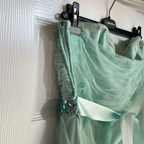 TEEZ ME size 17 Seafoam green strapless dress - Picture 4 of 6